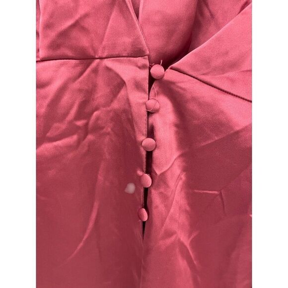 Zara Womens Mini Romper Dress L Pink Long sleeve satin effect 2231/845 NWT - Picture 6 of 16